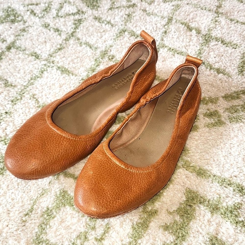 Mercedes Castillo Carola Ballet Flats Brown Leather Slip On 7.5